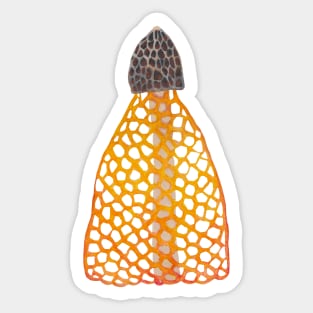 Netted stinkhorn mushroom Sticker